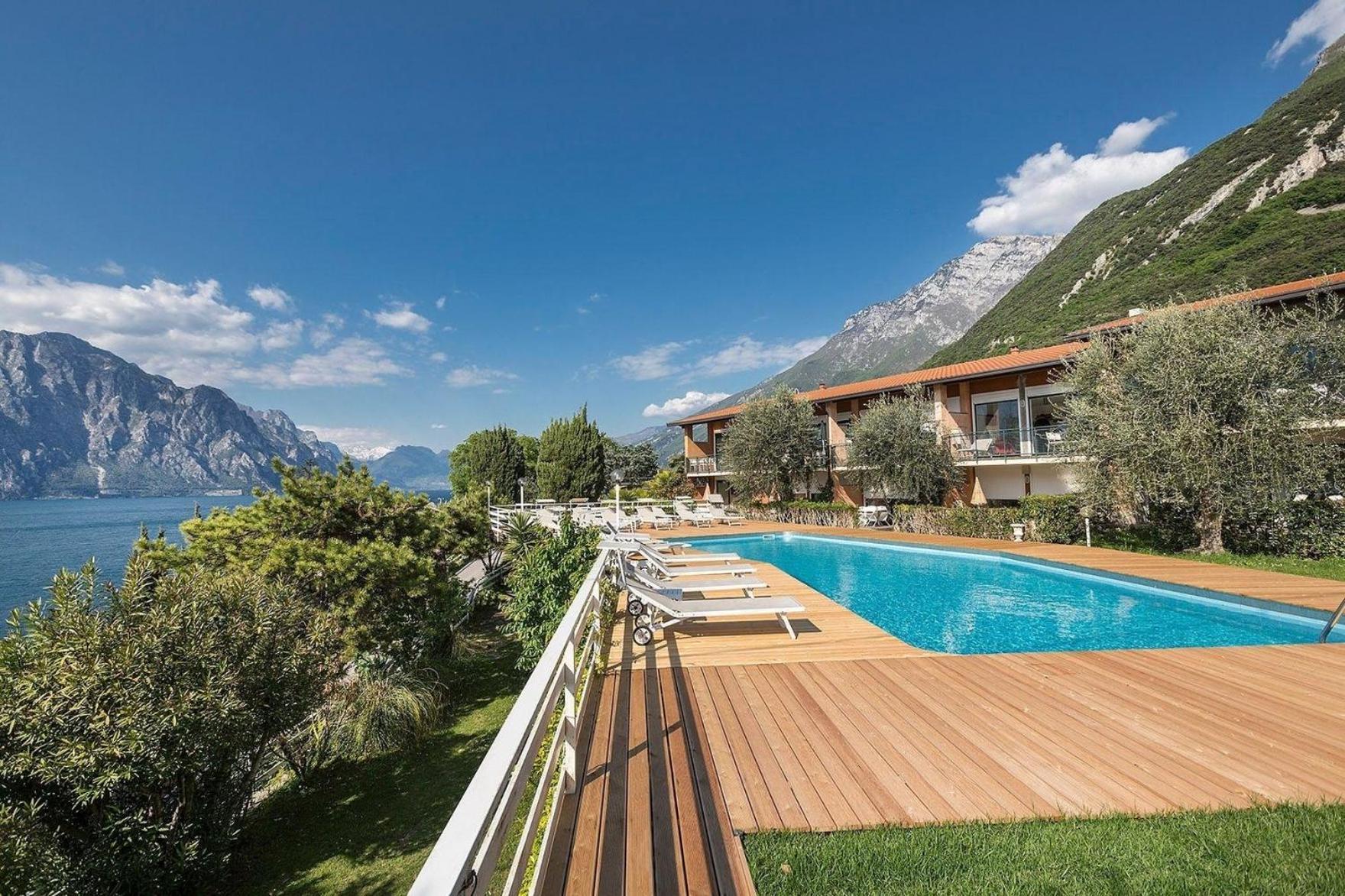 Tolle Wohnung In Malcesine Mit Garten, Grill Und Gemeinschaftlichem Pool Esterno foto