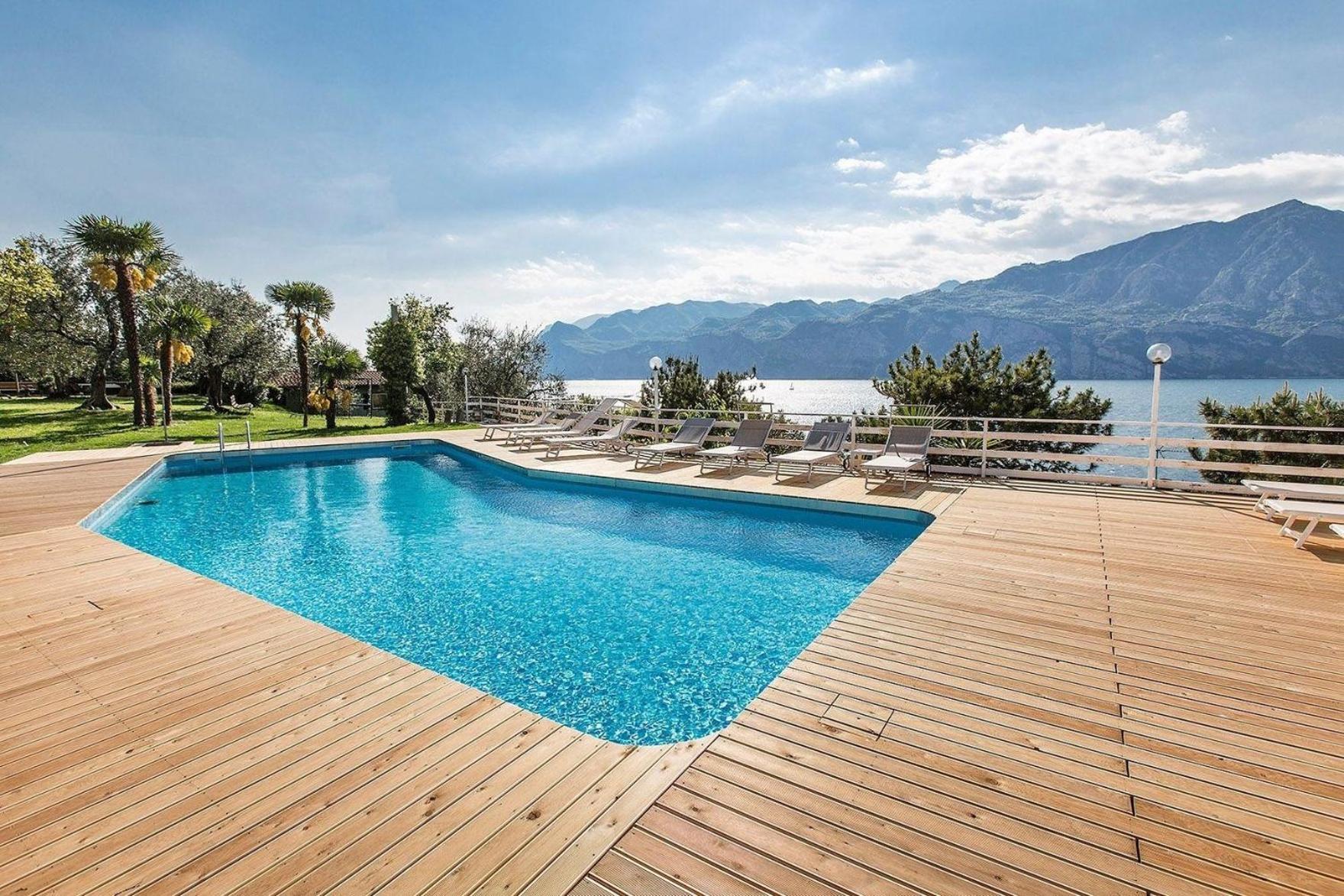 Tolle Wohnung In Malcesine Mit Garten, Grill Und Gemeinschaftlichem Pool Esterno foto